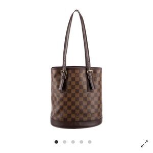 Louis Vuitton Brown Damier Ebene Bucket Shoulder Bag